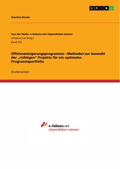 Effizienzsteigerungsprogramme – Methoden zur Auswahl der „richtigen“ Projekte für ein optimales Programmportfolio (eBook, PDF) - Dentz, Dominic