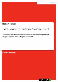 &quote;Mehr direkte Demokratie&quote; in Österreich? (eBook, PDF)