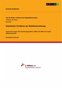 Statistische Verfahren zur Wahlhochrechnung (eBook, PDF)
