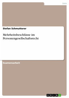 Mehrheitsbeschlüsse im Personengesellschaftsrecht (eBook, PDF) - Schmutterer, Stefan