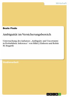 Ambiguität im Versicherungsbereich (eBook, PDF)