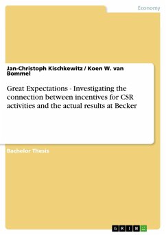 Great Expectations - Investigating the connection between incentives for CSR activities and the actual results at Becker (eBook, PDF) - Kischkewitz, Jan-Christoph; Bommel, Koen W. van