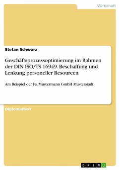 Geschäftsprozessoptimierung im Rahmen der DIN ISO/TS 16949. Beschaffung und Lenkung personeller Resourcen (eBook, PDF)