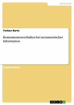 Cover Konsumentenverhalten bei asymmetrischer Information (eBook, PDF)