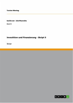 Investition und Finanzierung - Skript II (eBook, PDF)