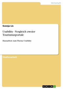Usability - Vergleich zweier Tourismusportale (eBook, PDF)