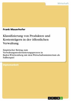 Klassifizierung von Produkten und Kostenträgern in der öffentlichen Verwaltung (eBook, PDF)