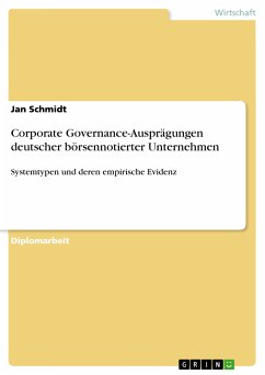 Corporate Governance-Ausprägungen deutscher börsennotierter Unternehmen (eBook, PDF) - Schmidt, Jan