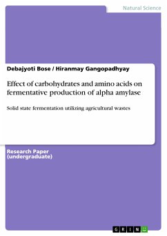Effect of carbohydrates and amino acids on fermentative production of alpha amylase (eBook, PDF) - Bose, Debajyoti; Gangopadhyay, Hiranmay