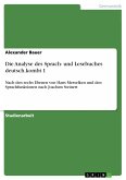 Die Analyse des Sprach- und Lesebuches deutsch.kombi 1 (eBook, PDF)
