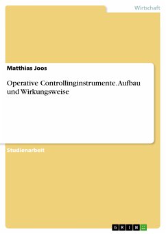 Operative Controllinginstrumente. Aufbau und Wirkungsweise (eBook, PDF) - Joos, Matthias