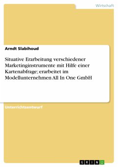 Situative Erarbeitung verschiedener Marketinginstrumente mit Hilfe einer Kartenabfrage; erarbeitet im Modellunternehmen All In One GmbH (eBook, PDF)