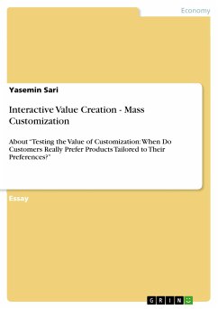 Interactive Value Creation - Mass Customization (eBook, PDF) - Sari, Yasemin