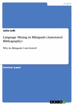 Language Mixing in Bilinguals (Annotated Bibliography) (eBook, PDF) - Leib, Julia