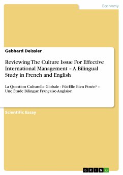 Reviewing The Culture Issue For Effective International Management - A Bilingual Study in French and English (eBook, ePUB)