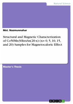 Structural and Magnetic Characterization of Co50Mn30InxSn(20-x) (x= 0, 5, 10, 15, and 20) Samples for Magnetocaloric Effect (eBook, PDF) - Nazmunnahar, Mst.