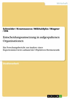 Entscheidungsumsetzung in aufgespaltenen Organisationen (eBook, PDF)