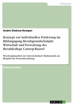 Konzept zur individuellen Förderung im Bildungsgang Berufsgrundschuljahr Wirtschaft und Verwaltung des Berufskollegs Castrop-Rauxel (eBook, PDF)