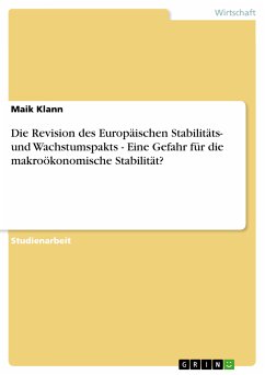 Cover Die Revision des Europäischen Stabilitäts- und Wachstumspakts - Eine Gefahr für die makroökonomische Stabilität? (eBook, PDF)
