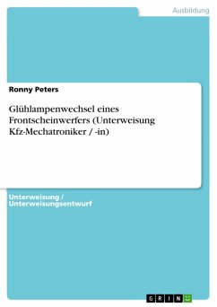 Glühlampenwechsel eines Frontscheinwerfers (Unterweisung Kfz-Mechatroniker / -in) (eBook, PDF)
