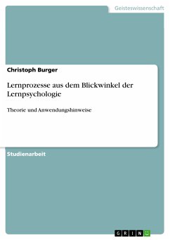 Lernprozesse aus dem Blickwinkel der Lernpsychologie (eBook, PDF) - Burger, Christoph