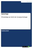 E-Learning aus Sicht der Lernpsychologie (eBook, PDF)