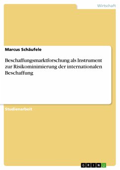 Beschaffungsmarktforschung als Instrument zur Risikominimierung der internationalen Beschaffung (eBook, PDF)