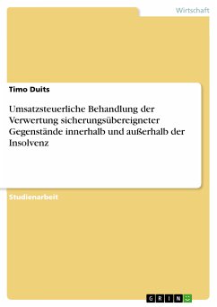Cover Umsatzsteuerliche Behandlung der Verwertung sicherungsübereigneter Gegenstände innerhalb und außerhalb der Insolvenz (eBook, PDF)