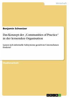 Das Konzept der "Communities of Practice" in der lernenden Organisation (eBook, PDF)
