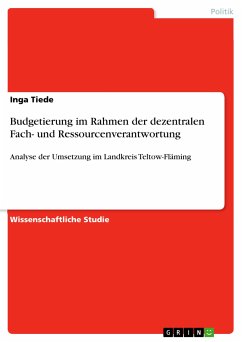 Budgetierung im Rahmen der dezentralen Fach- und Ressourcenverantwortung (eBook, PDF)
