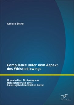 Compliance unter dem Aspekt des Whistleblowings: Organisation, Förderung und Herausforderung einer hinweisgeberfreundlichen Kultur - Becker, Annette