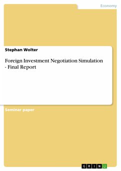 Foreign Investment Negotiation Simulation - Final Report (eBook, PDF)