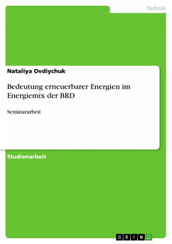 Bedeutung erneuerbarer Energien im Energiemix der BRD (eBook, PDF) - Ovdiychuk, Nataliya