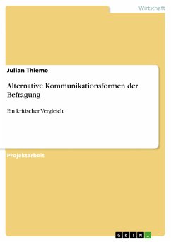Alternative Kommunikationsformen der Befragung (eBook, PDF)