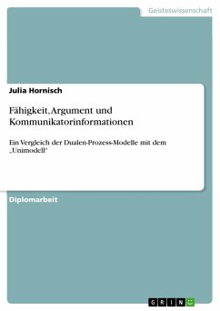 Fähigkeit, Argument und Kommunikatorinformationen (eBook, PDF) - Hornisch, Julia