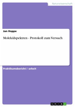 Cover Molekülspektren - Protokoll zum Versuch (eBook, PDF)