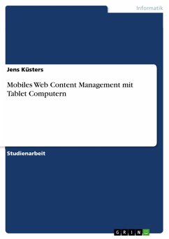 Mobiles Web Content Management mit Tablet Computern (eBook, PDF)