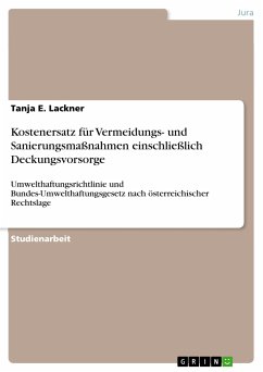 Kostenersatz für Vermeidungs- und Sanierungsmaßnahmen einschließlich Deckungsvorsorge (eBook, ePUB) - Lackner, Tanja E.