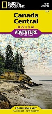 National Geographic Adventure Travel Map Canada Central - National Geographic Maps
