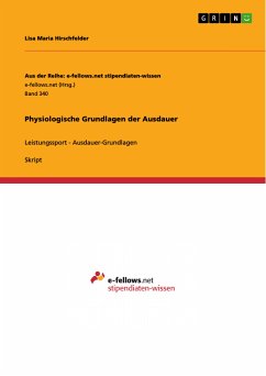 Physiologische Grundlagen der Ausdauer (eBook, PDF) - Hirschfelder, Lisa Maria