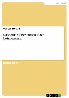 Cover Etablierung einer europäischen Rating-Agentur (eBook, ePUB)