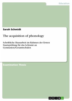 The acquisition of phonology (eBook, PDF)