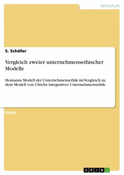Vergleich zweier unternehmensethischer Modelle (eBook, PDF) - Schäfer, S.