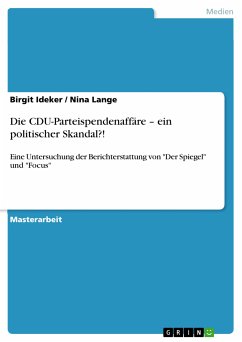 Die CDU-Parteispendenaffäre – ein politischer Skandal?! (eBook, PDF)