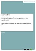 Die Qualität des Ergon-Arguments von Aristoteles (eBook, PDF) Die Qualität des Ergon-Arguments von Aristoteles (eBook, PDF)