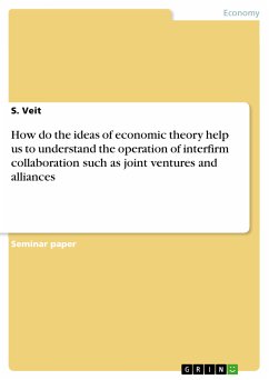 How do the ideas of economic theory help us to understand the operation of interfirm collaboration such as joint ventures and alliances (eBook, PDF) - Veit, S.