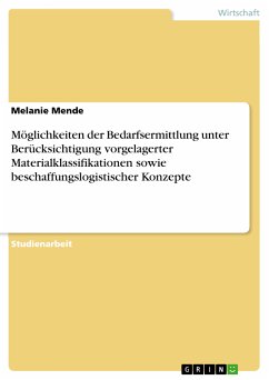 Möglichkeiten der Bedarfsermittlung unter Berücksichtigung vorgelagerter Materialklassifikationen sowie beschaffungslogistischer Konzepte (eBook, PDF)