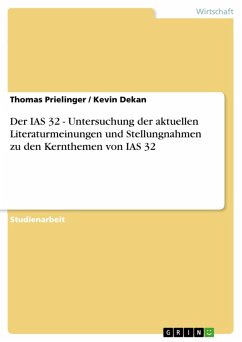 Der IAS 32 - Untersuchung der aktuellen Literaturmeinungen und Stellungnahmen zu den Kernthemen von IAS 32 (eBook, PDF)