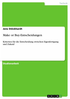 Make or Buy-Entscheidungen (eBook, PDF)