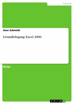 Grundlehrgang Excel 2000 (eBook, PDF)